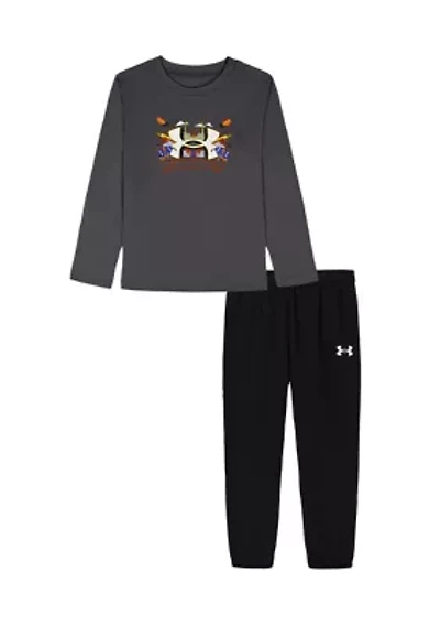 Boys 4-7 Multi Sport Logo Long Sleeve Set