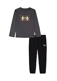 Boys 4-7 Multi Sport Logo Long Sleeve Set