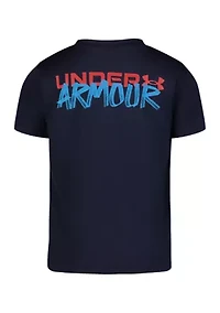 Boys 4-7 Brushy Wordmark Short Sleeve Graphic T-Shirt