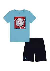 Boys 4-7 Baseball Graphic T-Shirt and Shorts Set