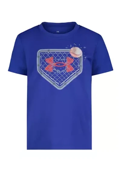 Boys 4-7 Short Sleeve Baseball Fence Graphic T-Shirt