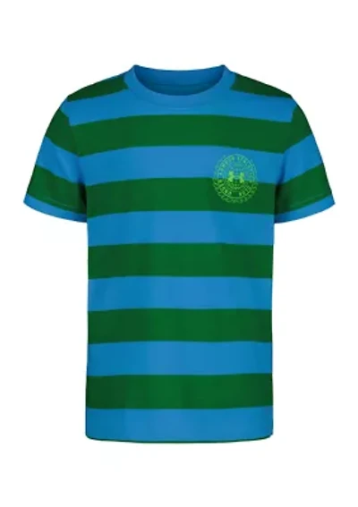 Boys 4-7 Stripe Printed Short Sleeve T-Shirt