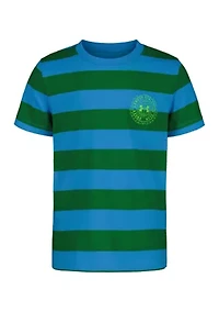 Boys 4-7 Stripe Printed Short Sleeve T-Shirt