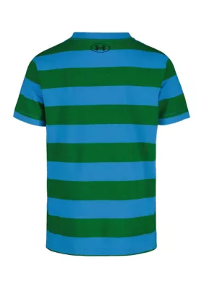 Boys 4-7 Stripe Printed Short Sleeve T-Shirt