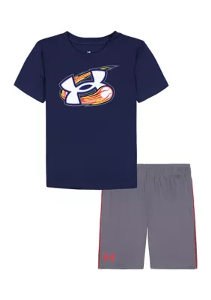 Boys 4-7 Baseball Tech Graphic T-Shirt and Shorts Set