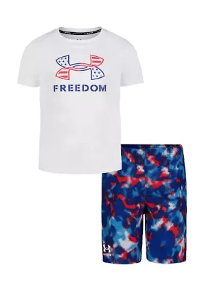 Boys 4-7 Freedom Camo Printed Graphic T-Shirt and Shorts Set