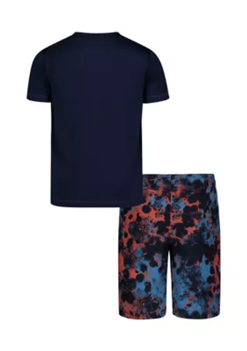 Boys 4-7 Half Tone Graphic T-Shirt and Printed Shorts