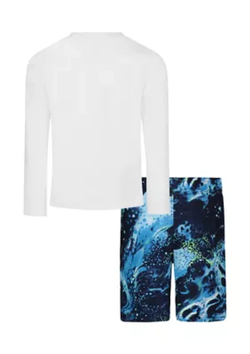 Boys 4-7 Long Sleeve Biomolecular Swim Set