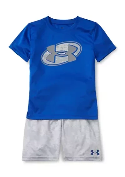 Boys 4-7 Printed Shirt and Shorts Set