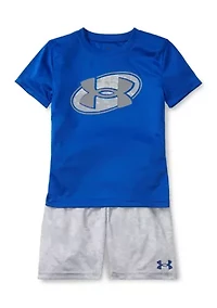 Boys 4-7 Printed Shirt and Shorts Set