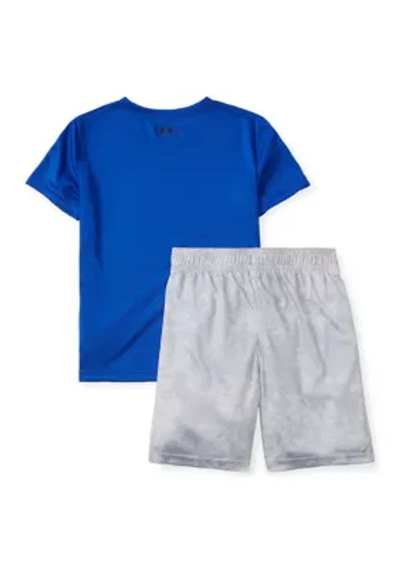 Boys 4-7 Printed Shirt and Shorts Set