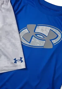 Boys 4-7 Printed Shirt and Shorts Set