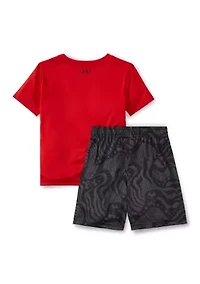 Boys 4-7 Printed Shirt and Shorts Set