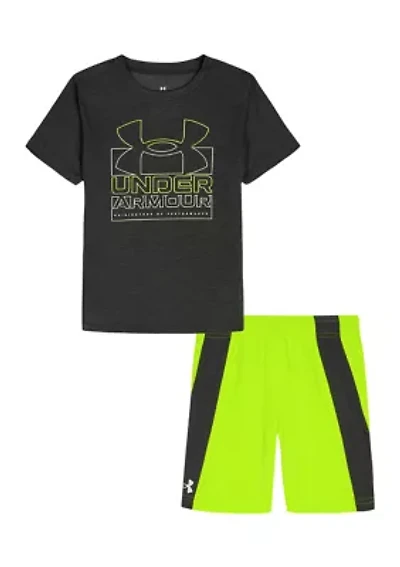 Boys 4-7 Cut and Sew Twist T-Shirt Shorts Set