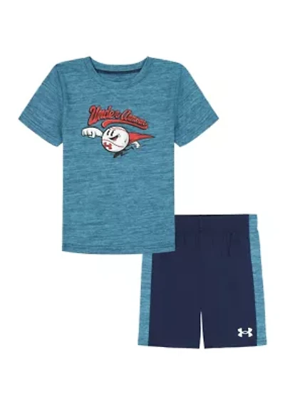 Boys 4-7 UA Tech Superball Graphic T-Shirt and Shorts Set