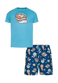 Boys 4-7 Ice Cream Print T-Shirt and Shorts Swim Set