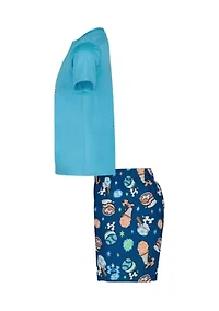Boys 4-7 Ice Cream Print T-Shirt and Shorts Swim Set