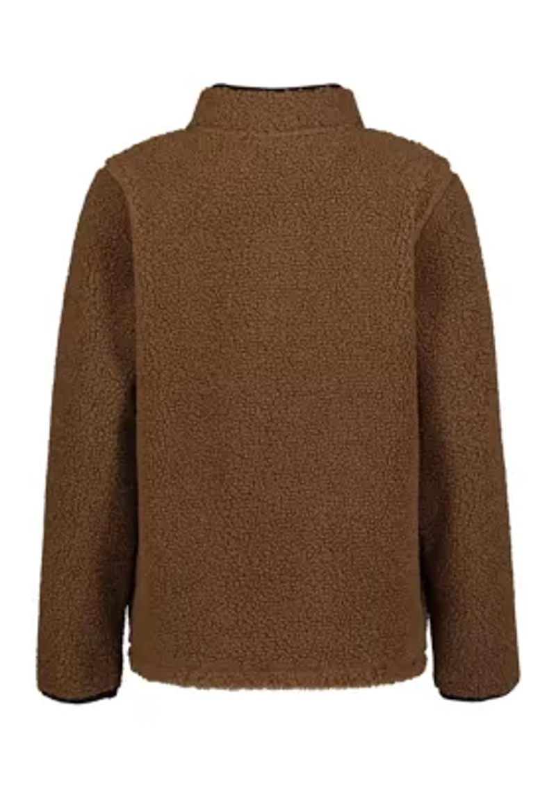 Boys 8-20 1/4 Snap Sherpa Pullover