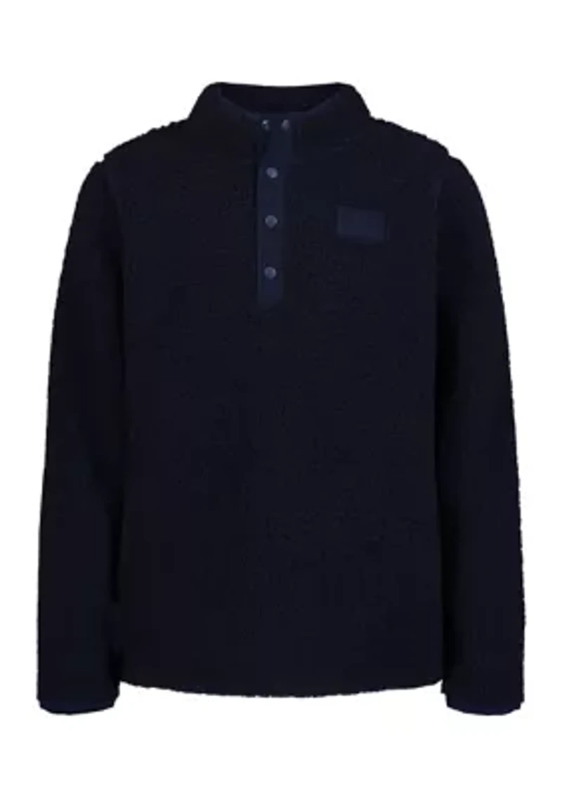 Boys 8-20 1/4 Snap Sherpa Pullover