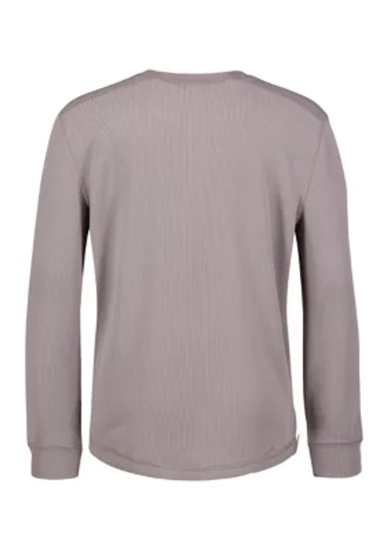 Boys 8-20 Thermal Henley T-Shirt
