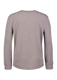 Boys 8-20 Thermal Henley T-Shirt