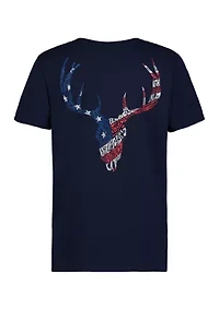 Boys 8-20 Flag White Tail Graphic T-Shirt