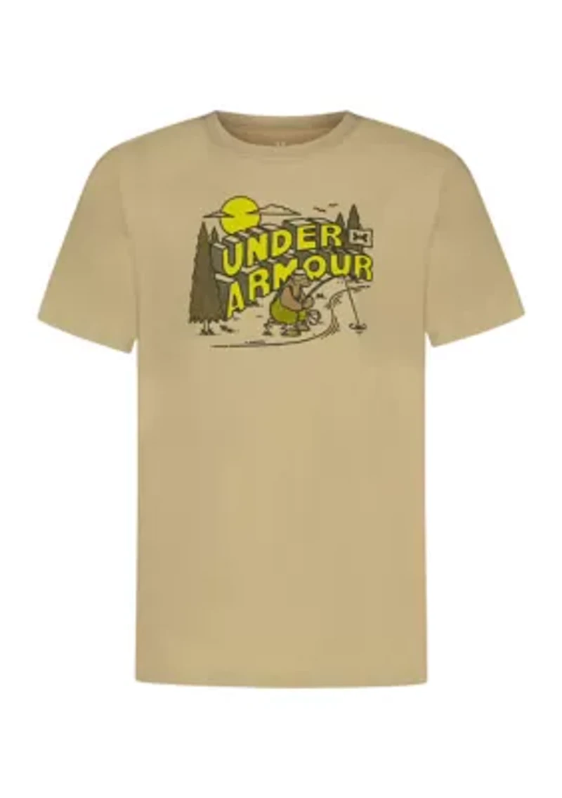 Boys 8-20 Short Sleeve Bear Fishing Graphic T-Shirt