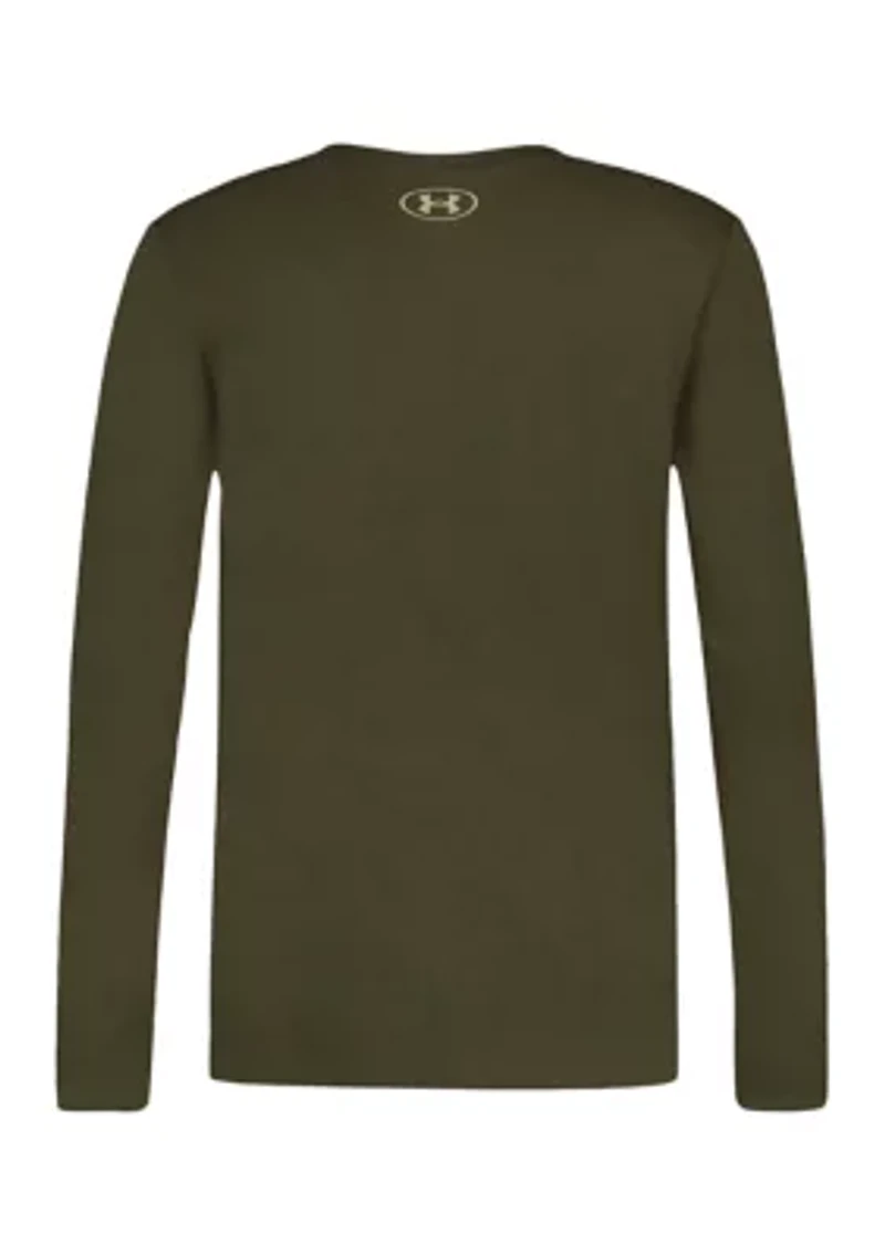 Boy 8-20 Long Sleeve Stacked Logo Graphic T-Shirt