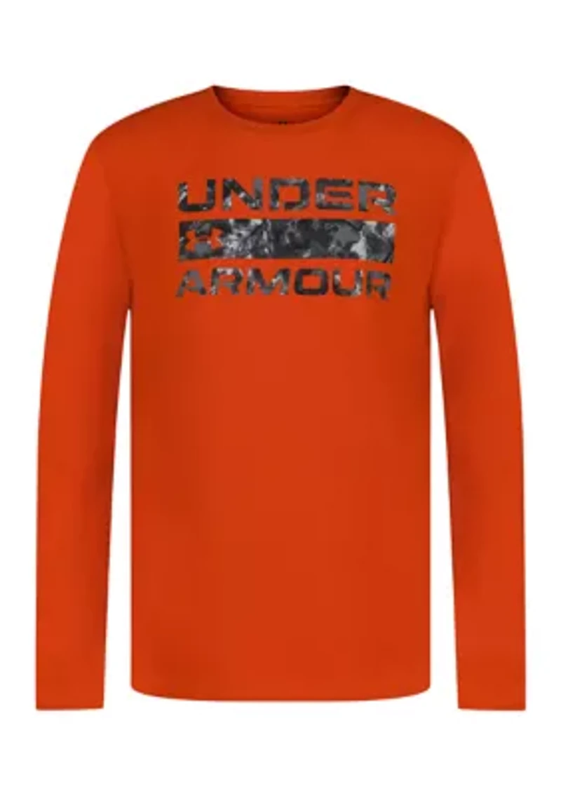 Boys 8-20 Long Sleeve Stacked Logo Graphic T-Shirt