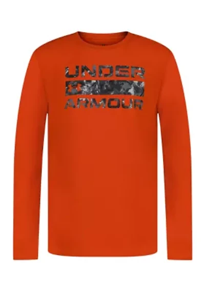 Boys 8-20 Long Sleeve Stacked Logo Graphic T-Shirt
