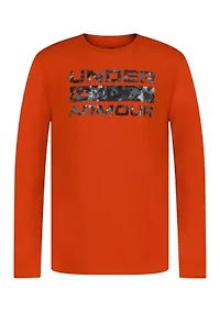 Boys 8-20 Long Sleeve Stacked Logo Graphic T-Shirt