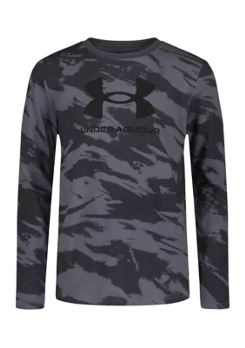 Boys 8-20 Long Sleeve Brushed Camo T-Shirt
