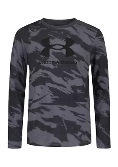 Boys 8-20 Long Sleeve Brushed Camo T-Shirt