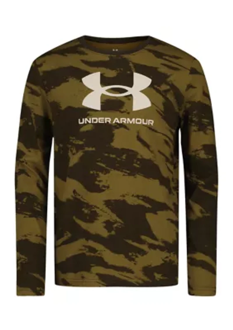 Boys 8-20 Long Sleeve Camo Logo Graphic T-Shirt
