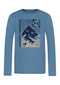 Boys 8-20 Long Sleeve Grid Scape Graphic T-Shirt