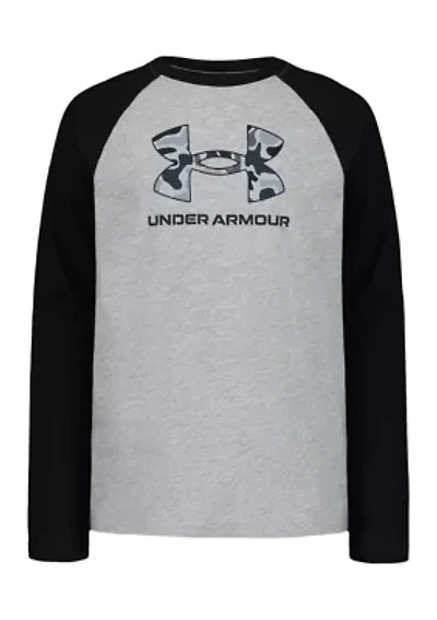 Boys 8-20  Raglan Sleeve Frogskin Logo Graphic T-Shirt