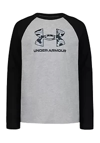 Boys 8-20  Raglan Sleeve Frogskin Logo Graphic T-Shirt