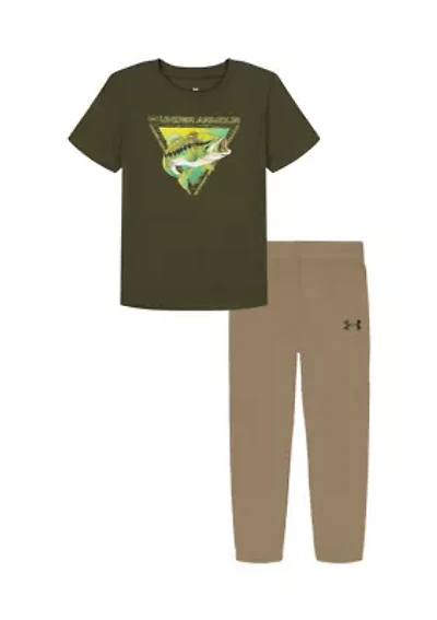 Boys 4-7 Bass Fish Graphic Set
