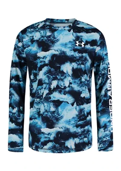 Boys 8-20 Long Sleeve Deep Ocean UPF Rash Guard