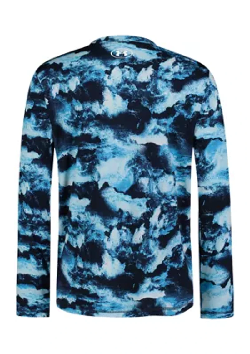 Boys 8-20 Long Sleeve Deep Ocean UPF Rash Guard