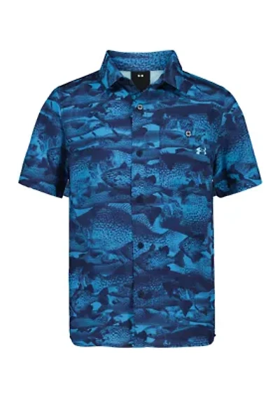 Boys 8-20 Printed Fishing Shirt