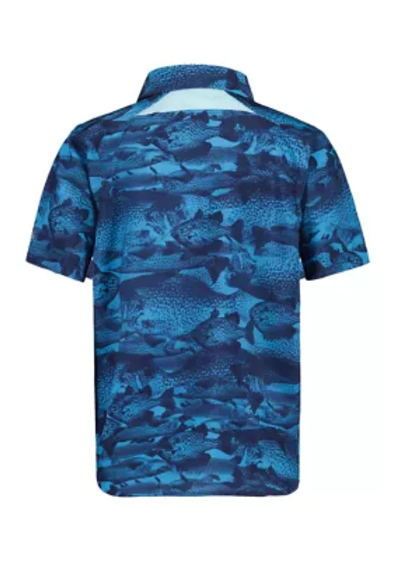 Boys 8-20 Printed Fishing Shirt
