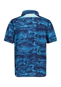 Boys 8-20 Printed Fishing Shirt