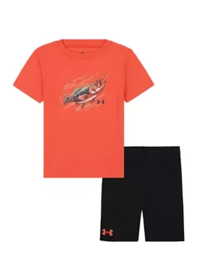 Boys 4-7 Bass Shorts Set