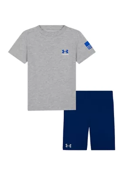 Boys 4-7 UA Tech Freedom Shorts Set