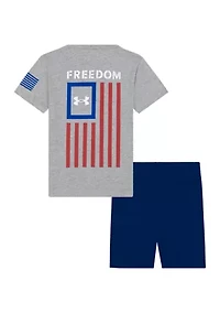 Boys 4-7 UA Tech Freedom Shorts Set