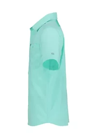 Boys 8-20 Solid Woven Fish Shirt