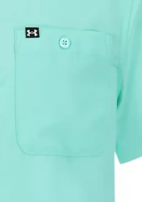 Boys 8-20 Solid Woven Fish Shirt