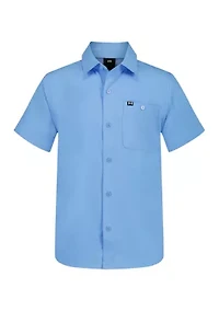 Boys 8-20 Woven Fish Shirt