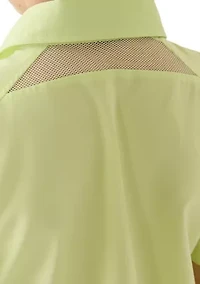 Boys 8-20 Solid Woven Fish Shirt